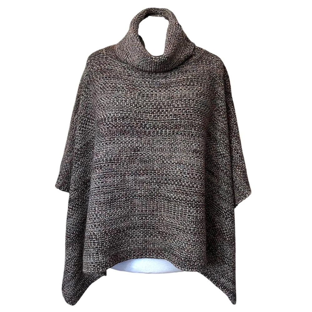 Cocogio Mohair blend cowl neck poncho